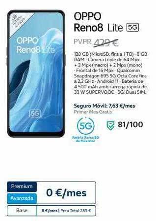 Movistar Oppo Reno8 oferta
