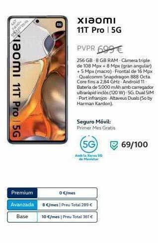Movistar Xiaomi 11t Pro 5g oferta