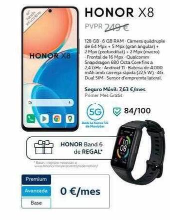 Movistar Honor X8 oferta