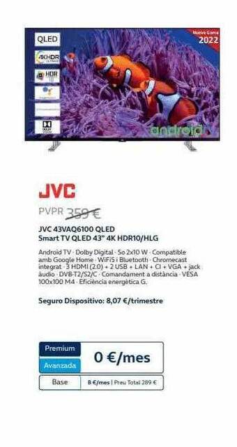 Jvc 43vaq6100 Qled Smart Tv Qled 43