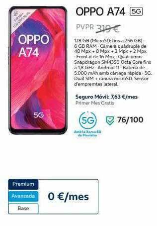 Movistar Oppo A74 oferta