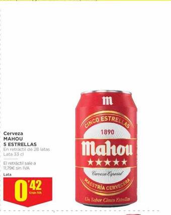 Makro Cerveza Mahou 5 Estrellas oferta