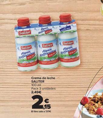 Carrefour Crema De Leche Saliter oferta