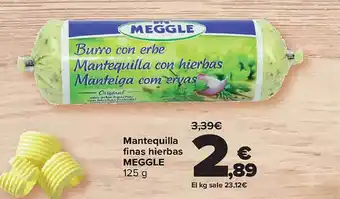 Carrefour Mantequilla Finas Hierbas Meggle oferta