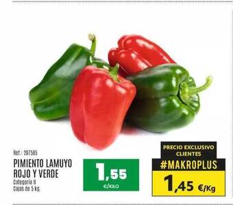 Makro Pimiento Lamuyo Rojo Y Verde oferta