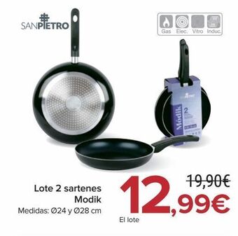 Carrefour Lote 2 sartenes modik oferta