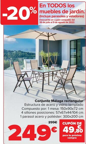 Carrefour Conjunto málaga rectangular oferta