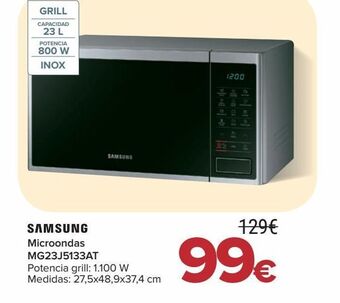 Carrefour Samsung microondas mg23j5133at oferta