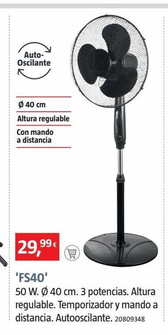 Bauhaus Ventilador de pie oferta