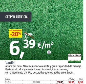 Bauhaus Césped artificial oferta