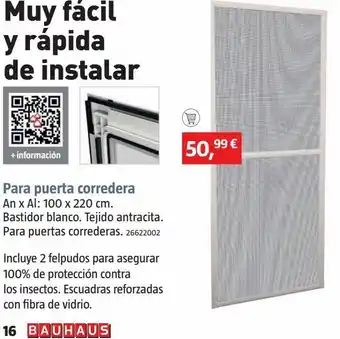 Bauhaus Mosquitera puerta corredera oferta