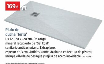 Bauhaus Plato de ducha terra oferta