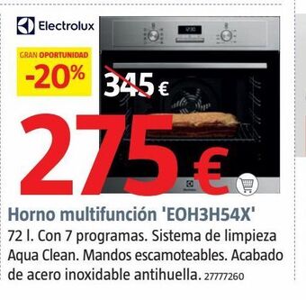 Bauhaus Horno multifunción electrolux oferta