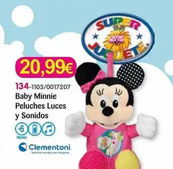 Baby minnie peluches luces y sonidos