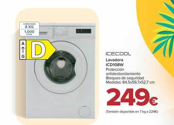 Carrefour Icecool lavadora icd108w oferta