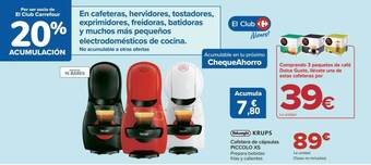 Carrefour Delonghi krups cafetera de cápsulas piccolo xs oferta