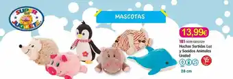 Super Juguete Huchas surtidas luz y sonidos animales unidad oferta
