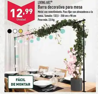 ALDI Living art barra decorativa para mesa oferta
