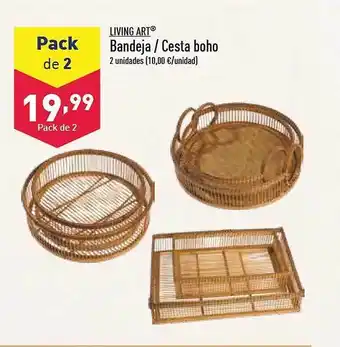 ALDI Living art bandeja o cesta boho oferta