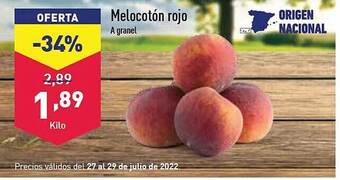 ALDI Melocotón rojo a granel oferta