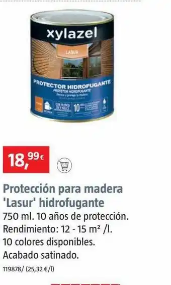 Bauhaus Protección para madera 'lasur' hidrofugante oferta