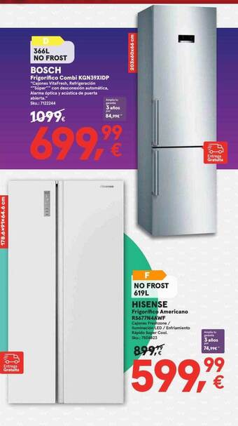 Worten Bosch frigorifico combi kgn39xidp oferta