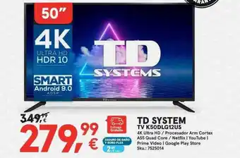 Worten Td system tv k50dlg12us 4k ultra hd oferta