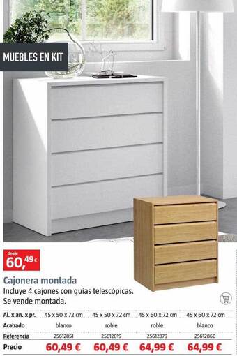 Bauhaus Cajonera montada oferta