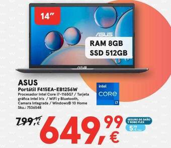 Worten Asus portátil f415ea-eb1256w oferta