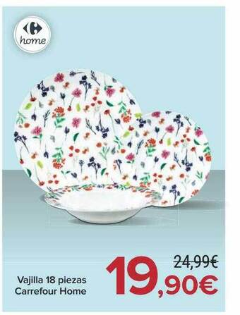 Carrefour Vajilla 18 piezas carrefour home oferta