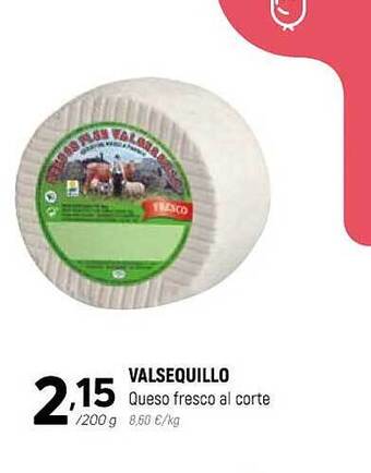 Coviran Valsequillo queso fresco al corte oferta