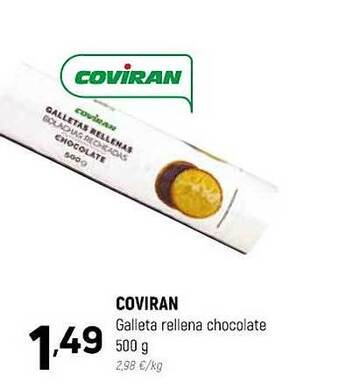 Coviran Coviran galleta rellena chocolate oferta