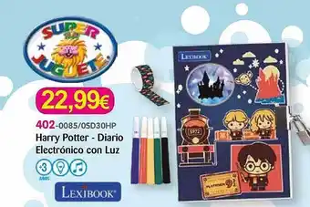 Super Juguete Lexibook harry potter diario electrónico con luz oferta