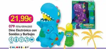 Dino electrónico con sonidos y burbujas
