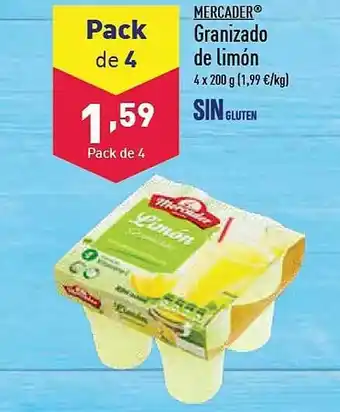 ALDI Mercader granizado de limón oferta