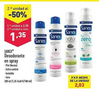 ALDI Sanex desodorante en spray oferta