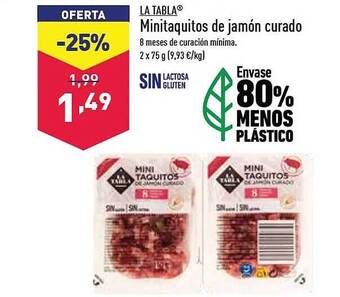 ALDI La tabla minitaquitos de jamón curado oferta