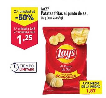 ALDI Lay's patatas fritas al punto de sal oferta