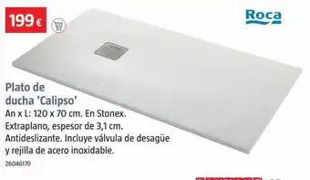 Bauhaus Roca plato de ducha calipso oferta