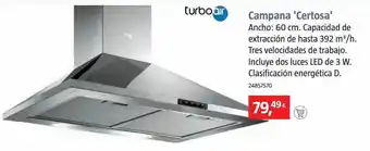 Bauhaus Turboair campana certosa oferta