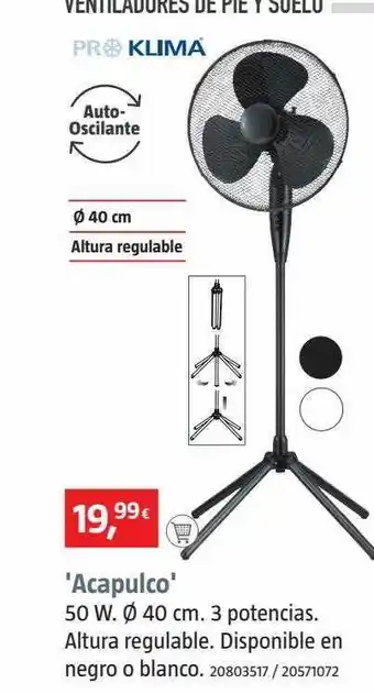 Bauhaus Ventilador de pie y suelo acapulco oferta