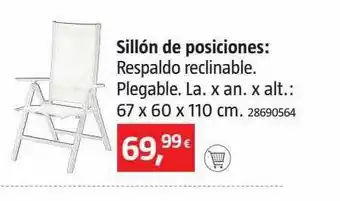 Bauhaus Sillón de posiciones: respaldo reclinable oferta