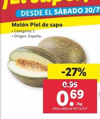 Lidl Melón oferta