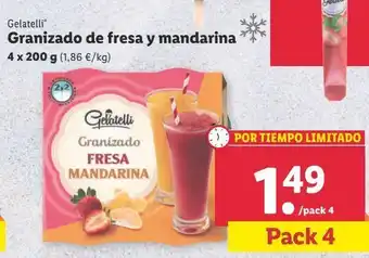 Lidl Granizado de fresa y mandarina gelatelli oferta
