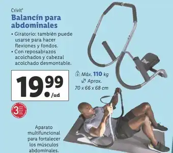 Lidl Balancín para abdominales crivit oferta