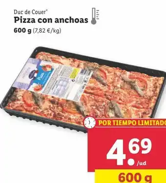 Lidl Pizza con anchoas duc de coeur oferta
