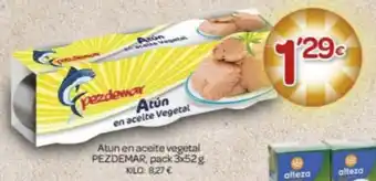 Alsara Supermercados Pezdemar Atun en aceite vegetal pack 3x52 g oferta