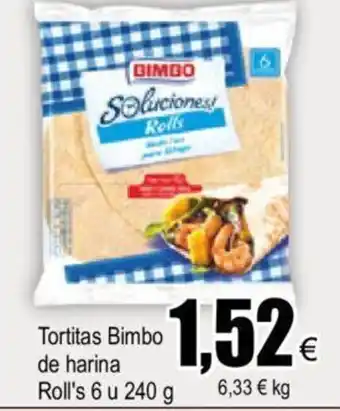 FROIZ Bimbo Tortitas de Harina Roll's 6 u 240 g oferta