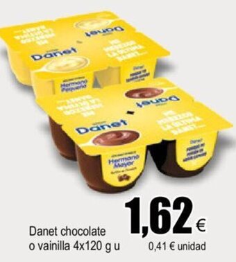 FROIZ Danet Chocolate o Vainilla 4x120 g u oferta