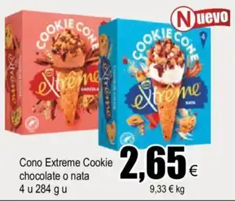 FROIZ Extreme Cookie Cono Chocolate o Nata 4 u 284 g u oferta